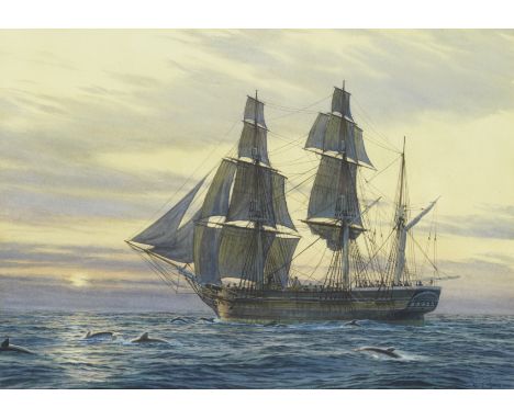 Mark Richard Myers (born 1945)'Calypso and the dolphins' signed '-Mark Myers-' (lower right); further signed, titled and date