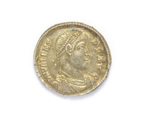 Ancient Rome, Valens (364 - 378 A.D.), Silver Heavy Siliqua. 3.28g, 19.8mm, 5h. Constantinople mint. OBV: DN VALENS PF AVG, d