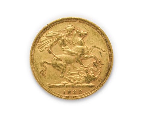Victoria (1837 - 1901), 1888 Sydney Mint Sovereign. Obv: Crowned jubilee portrait left, J.E.B. on truncation for designer Jos