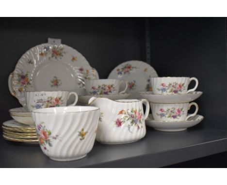 A collection of Minton Marlow S309 to include cups and saucers,sugar,creamer and plates.