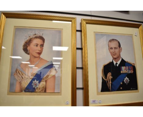 A pair of Royal related prints of HM Queen Elizebeth and HM the Duke of Edinburgh.