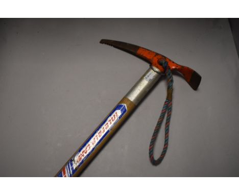 A carbon steel ice pick or axe