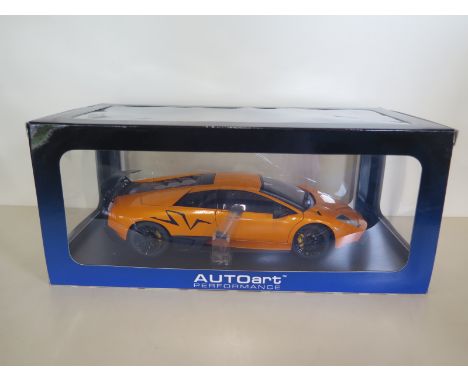 An Autoart Performance, 1:18 scale die-cast model car, Lamborghini Murcielago LP670 4 SV, with original box and as new 