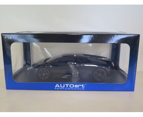 An Autoart Performance diecast 1:18 scale Lamborghini Murcielago LP640 car, with presentation stand and original box, as new 