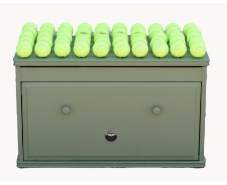 Tennis Ball Seat - Handcrafted Tennis Ball Seat with With draw and lift up seat, with magazine rack. 2021 Wimbledon tennis ba