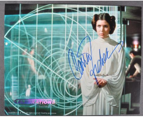 Star Wars - Celebration II - Carrie Fisher 1956-2016 (Princess Leia) - autographed official 8x10" high quality colour photogr