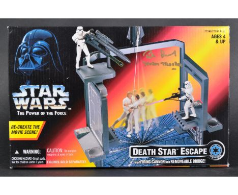 Star Wars - Peter Diamond (1929-2004 - Tusken Raider / Stormtrooper) - scarce autographed vintage 1996 Kenner made action fig