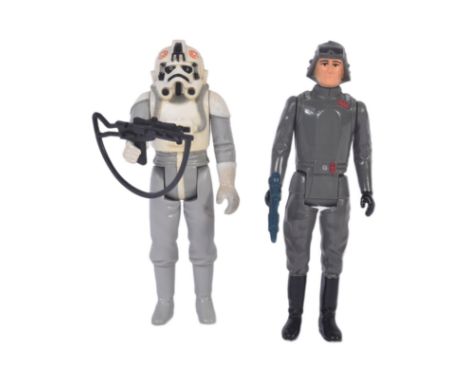 Star Wars - two original vintage Kenner / Palitoy made action figures 'AT-AT Commander' (LFL 1980 Made In Hong Kong COO) and 