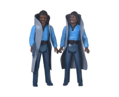 Star Wars - two original vintage Kenner / Palitoy made action figures - both ' Lando Calrissian ' variations (unpainted and p