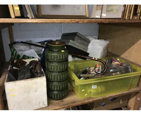 Shelf of assorted including tools