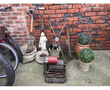 Quantity of garden tools, plant pots etc