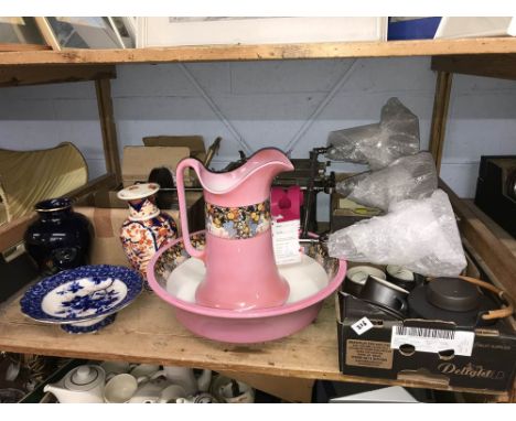 Wash set, typewriter etc