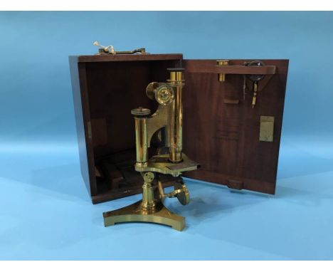 A cased microscope by R. and J. Beck of London