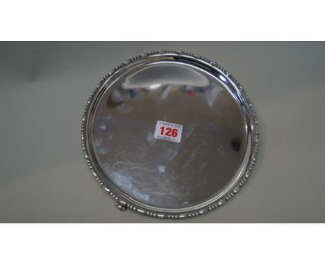 An Edwardian silver circular salver, by R & W Sorley, London 1909, 20.5cm, 352g. Condition Report: surface scratched, slightl