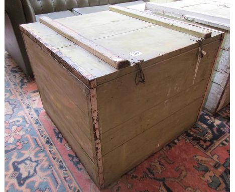 Wooden metal bound trunk
