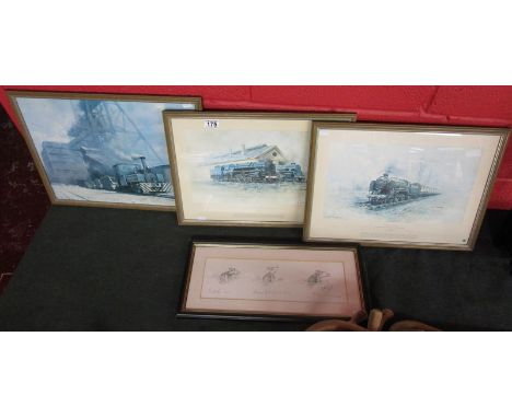 3 signed David Shepherd prints and an Ernest Shepherd print