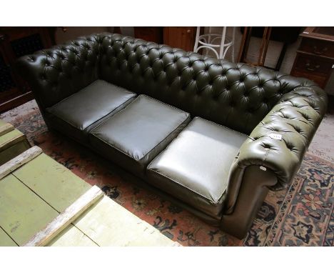 Green button-back Chesterfield