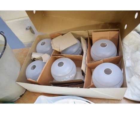 SET OF SIX GLASS LIGHT SHADES