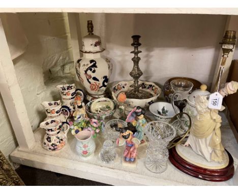 Capo di Monte figure lamp, Masons Mandarin, etc.