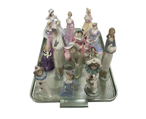 Lladro figure, five Nao figures, five Coalport figures and three Royal Doulton figures (14).