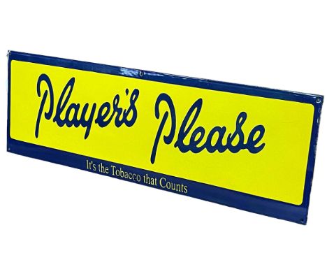 Enamel sign 'Players Please'.