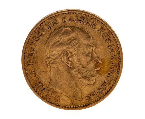 Dt. Kaiserreich, Preußen /GOLD - 20 Mark Wilhelm I. 1872-A gutes sehr schön, mit Kratzer und leichter Verschmutzung, ca. 7,9 
