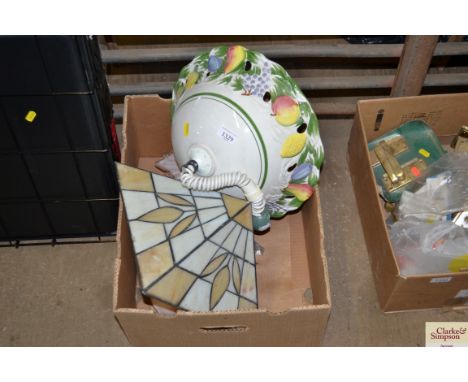 A box containing various light shades