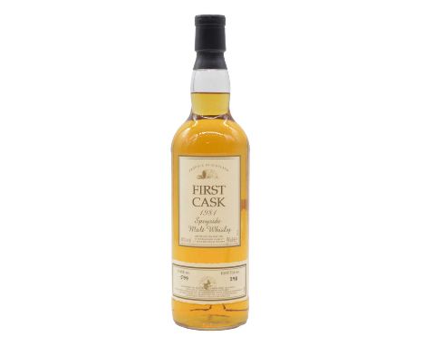 Glenallachie 1981, 22 year old, single Speyside malt whisky, First Cask bottling, cask no 599, bottle 398, 70cl, 46%