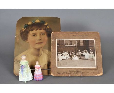 A Royal Doulton figure of 'The Little Bridesmaid' - HN1434, printed factory mark and painted number together with further sma
