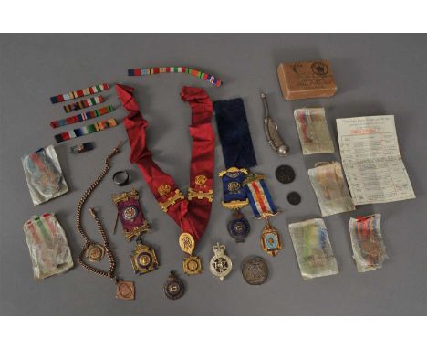 Group of six World War 2 medals comprising 1939-1945 star, Atlantic star, Africa star with clasp "North Africa 1942-43", Burm