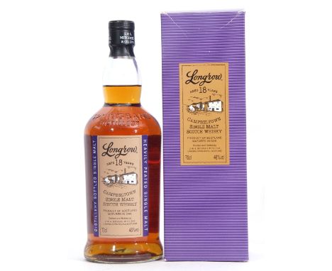 Longrow Single Malt Scotch Whisky (Campbelltown), aged 18yo, 70cl, 46% vol in carton