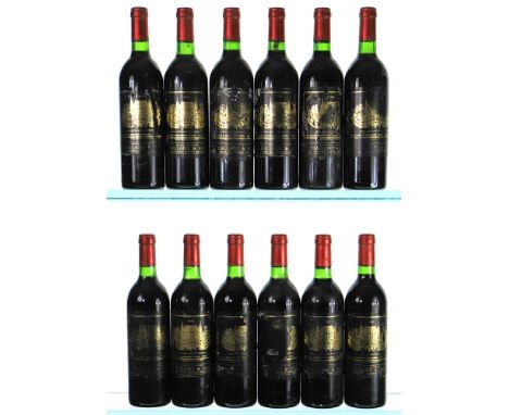 1983 Chateau Palmer 3eme Cru Classe, Margaux 12x75cl  Labels slightly Bin Soiled  Stored in a fine country house cellar since