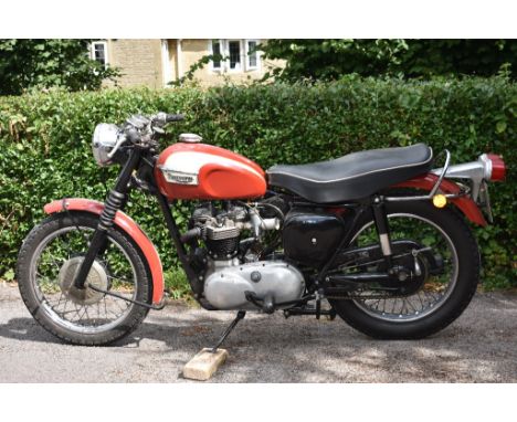 A 1959 Triumph T100 special, registration number YFD 18, blue. This Triumph comes direct from a private collection of BSAs an