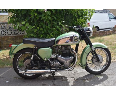 A 1958 BSA A7 Shooting Star, registration number 768 YUR, frame number FA7 11756, engine number CA7SS 2517, green.  BSA's pre