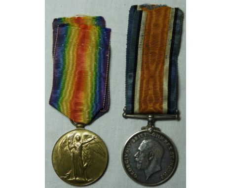 MEDALS FIRST WORLD WAR PAIR TO 2629 PTE F OLIVER RN DEVON YEO 