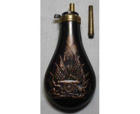 POWDER FLASK STAND OF ARMS 