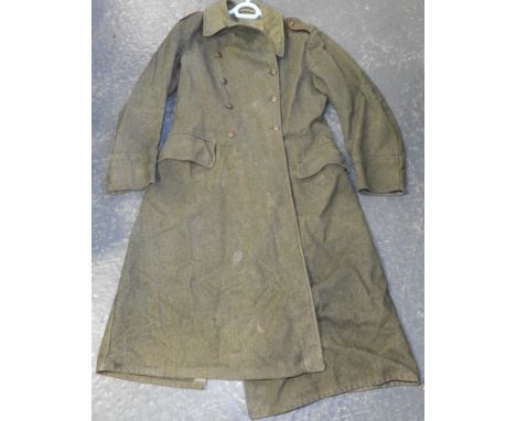 1944 CAPTAINS GREAT COAT WITH RAMC BUTTONS 