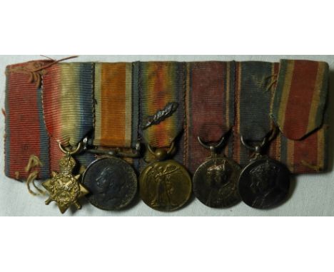 MEDALS FIRST WORLD WAR 5 MINIATURES 
