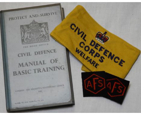 CD CORPS ARMBAND, AFS BADGES &amp; TRAINING MANUAL 