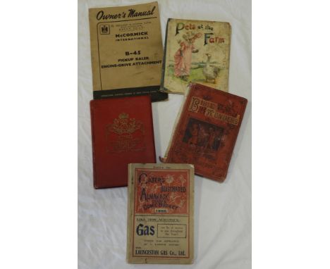 1928 CATERS ALMONAC, MCCORMACK B45 BALER MANUAL &amp; OTHER BOOKS 