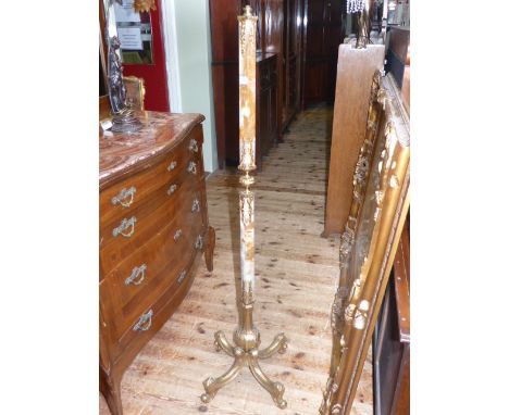 Alabaster and gilt mounted standard lamp