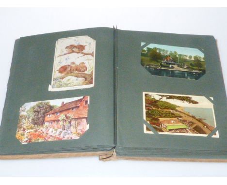 Album of vintage postcards