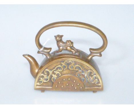 Small Chinese bronze teapot