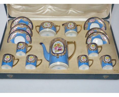 Noritake tea service with floral design in original case