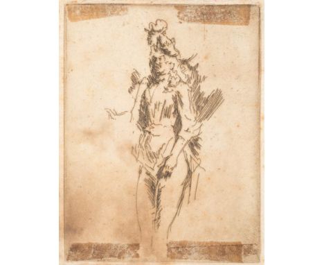 WALTER RICHARD SICKERT [1860-1942]- Study of an actress,:- etching, sheet size 11.5 x 8.9cm.* Provenance. With Thos Agnew & S