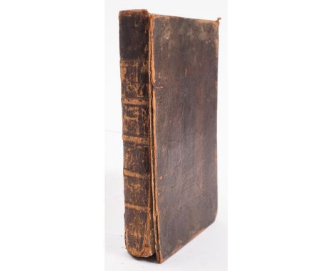 GLASSE, Hannah - The Art of Cookery, Made Plain and Easy : calf front board detached, title-page torn without loss of text, p