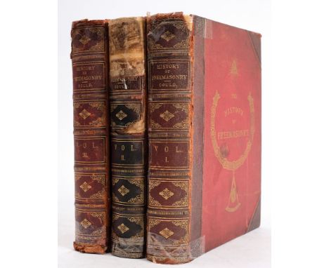 GOULD, R. F - The History of Freemasonry : three volumes, half morocco worn, 4to, 1886.