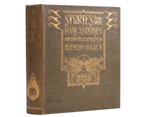 DULAC, Edmund ( illustrator) Stories From Hans Andersen : 28  tipped-in colour plates, org. decorative gilt cloth, 4to, Hodde