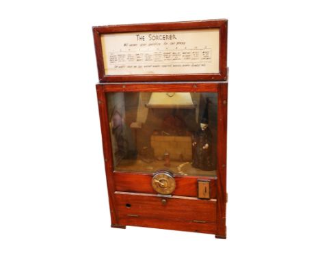 John Dennison of Leeds, The Sorcerer Coin-Operated Fortune Telling Machine, circa 1890. An extremely-rare example of this mac