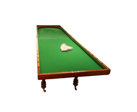 James Phillips & Sons, Bristol, Bagatelle / Bar Billiards Table with extender. Early 20th Century. With a small collection of